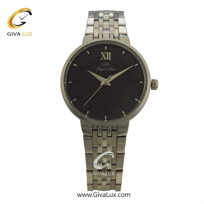 ساعت مچی اورجینال زنانه LdA | لوئیجی د آنا | Luigi d'Ana نقره ای | نقره ای| مشکی| کد رفرنس 2405